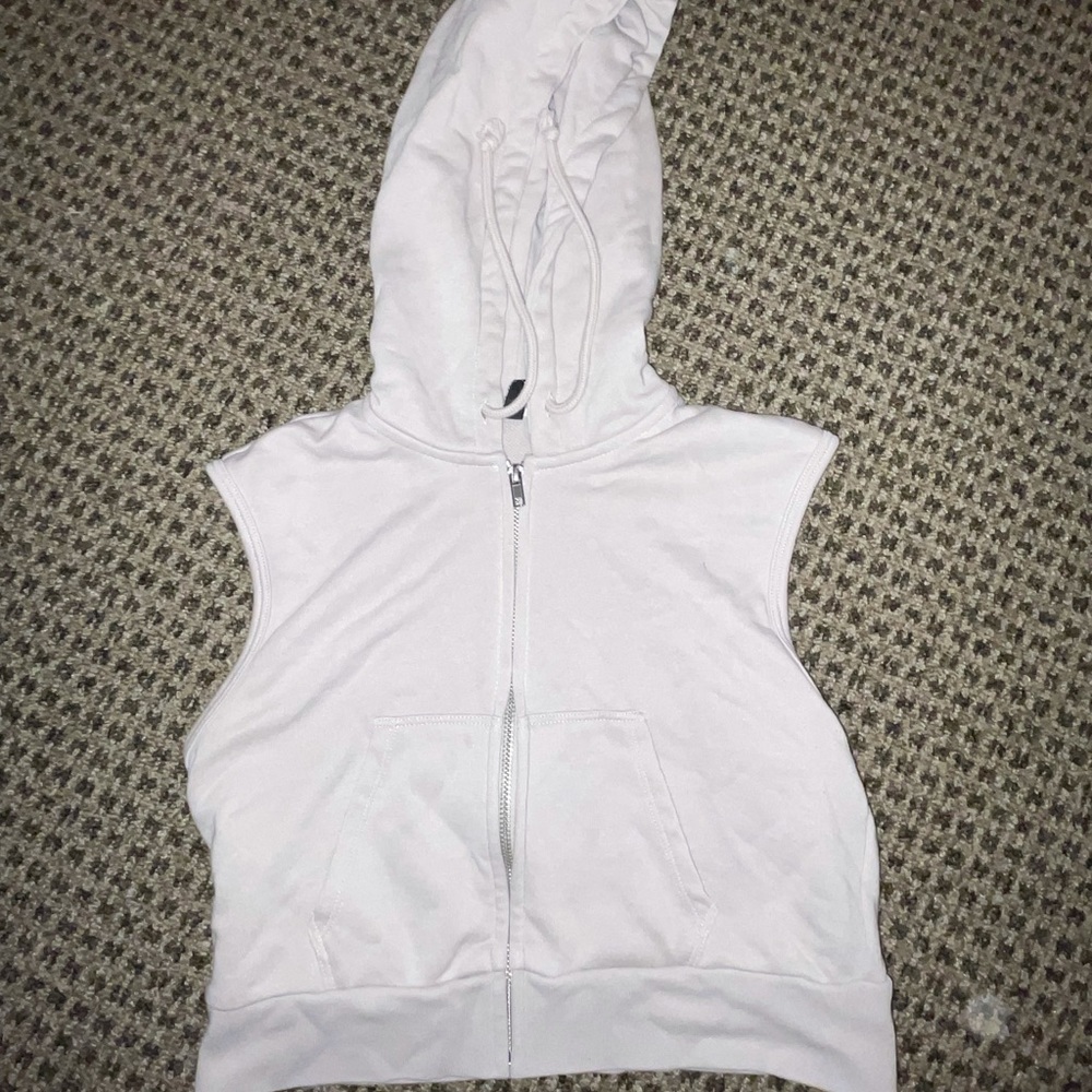 H&M sleeveless zip up hoodie